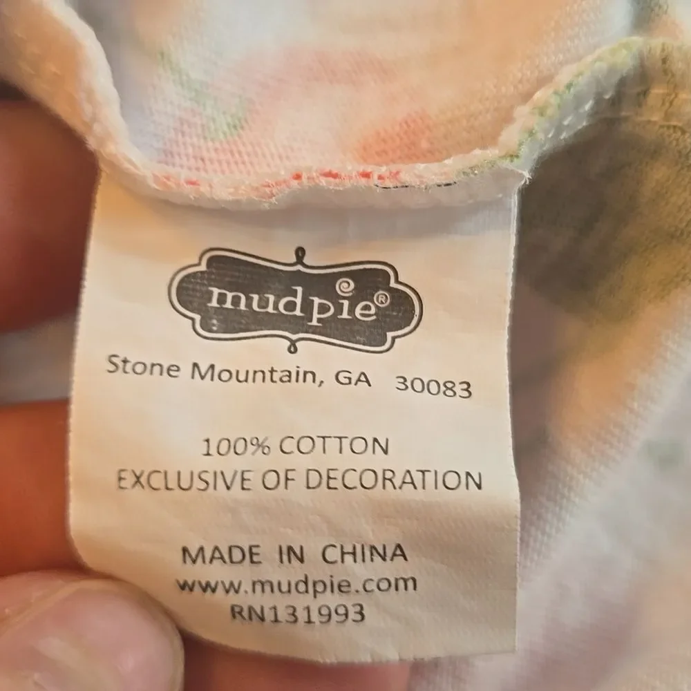 Mud Pie Strawberry Print Footies, SIZE 3-6 Months